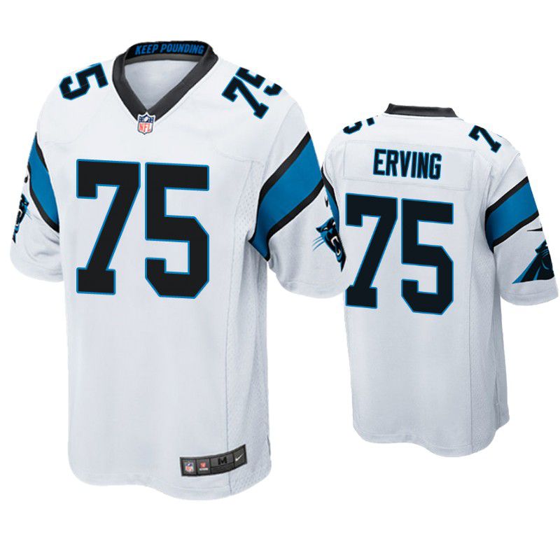 Men Carolina Panthers 75 Cameron Erving Nike White Game NFL Jersey